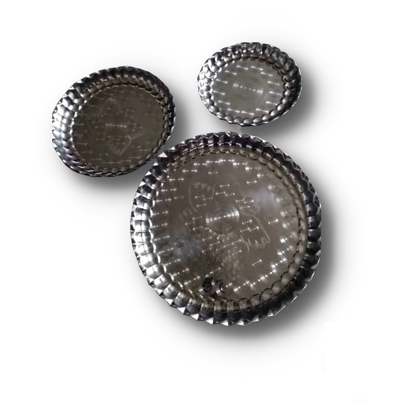 سینی مدل سنتی لب کنگره ای کد s9030 مجموعه 6 عددی