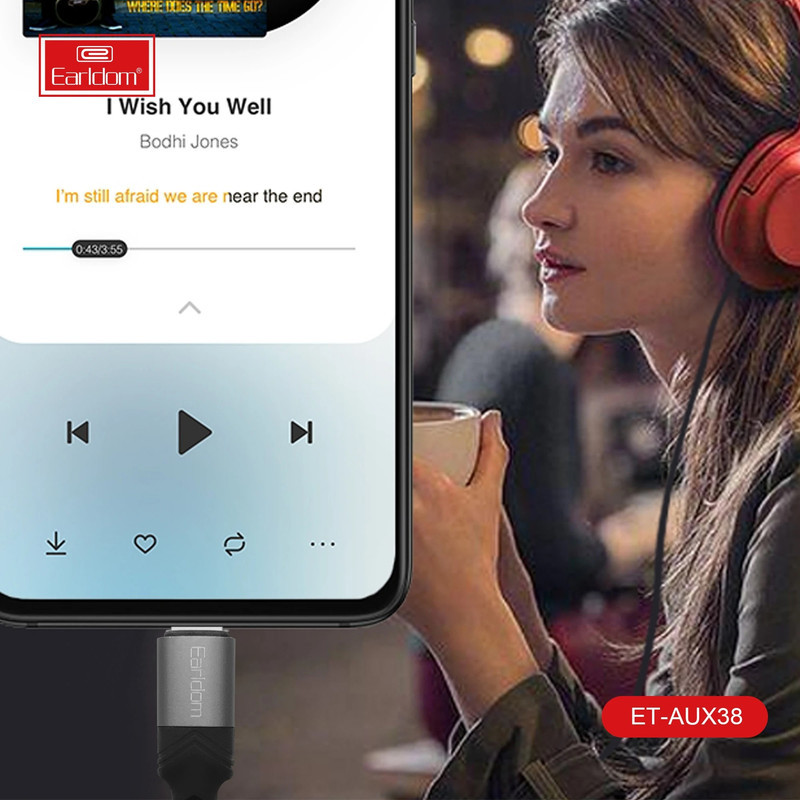 کابل تبدیل AUX به لایتنینگ ارلدام مدل ET-AUX39 طول 1 متر