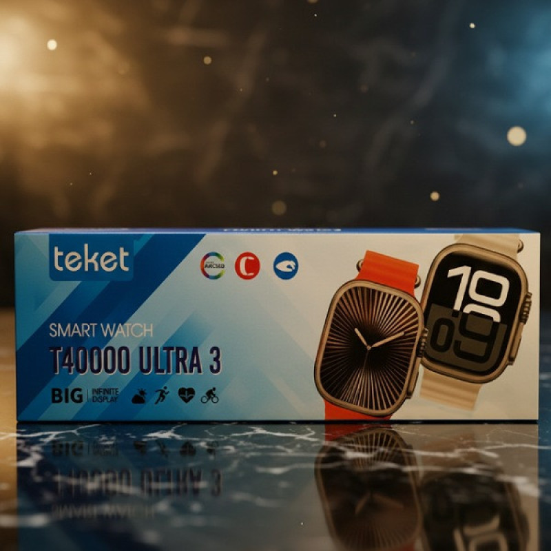 ساعت هوشمند 49 میلی متر تیکت مدل T40000 Ultra3 به همراه بند سیلیکونی