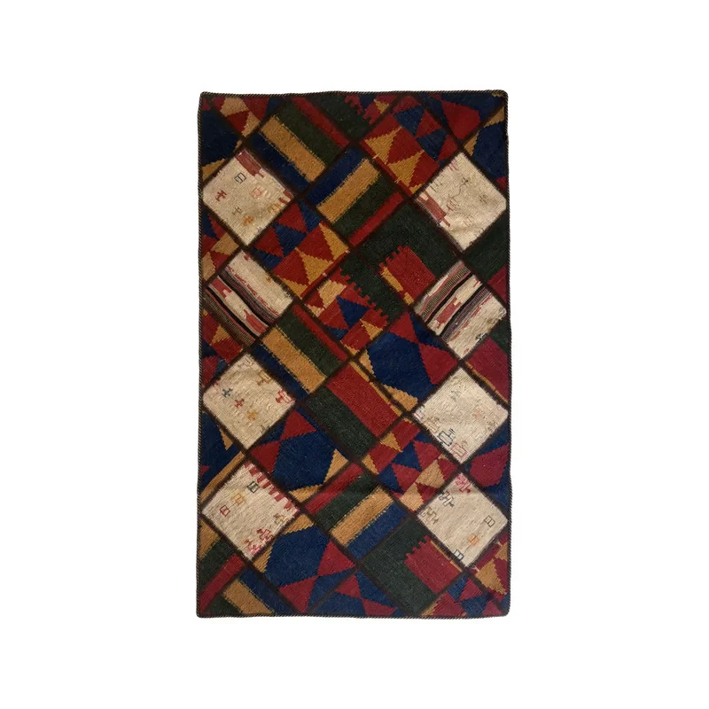 گلیم دستبافت کناره طول یک و نیم متر کد NKP.RJ61