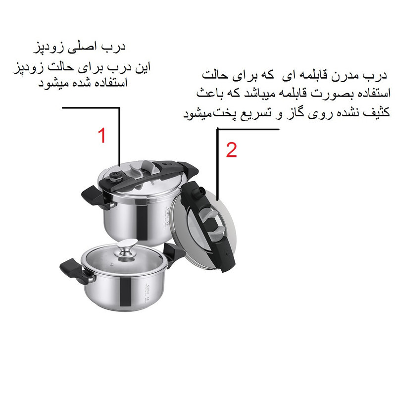 زودپز دوقلو جی فی نی مدل G-01 گنجایش 4 و 6 لیتر