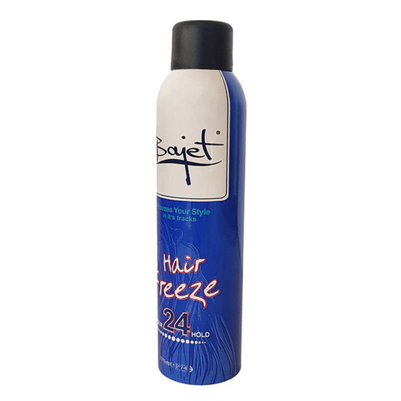 اسپری حالت‌دهنده مو با قدرت حفظ حالت مو 5 باژه مدل  Hair Freeze  مناسب برای انواع مو حجم 225 میلی‌لیتر
