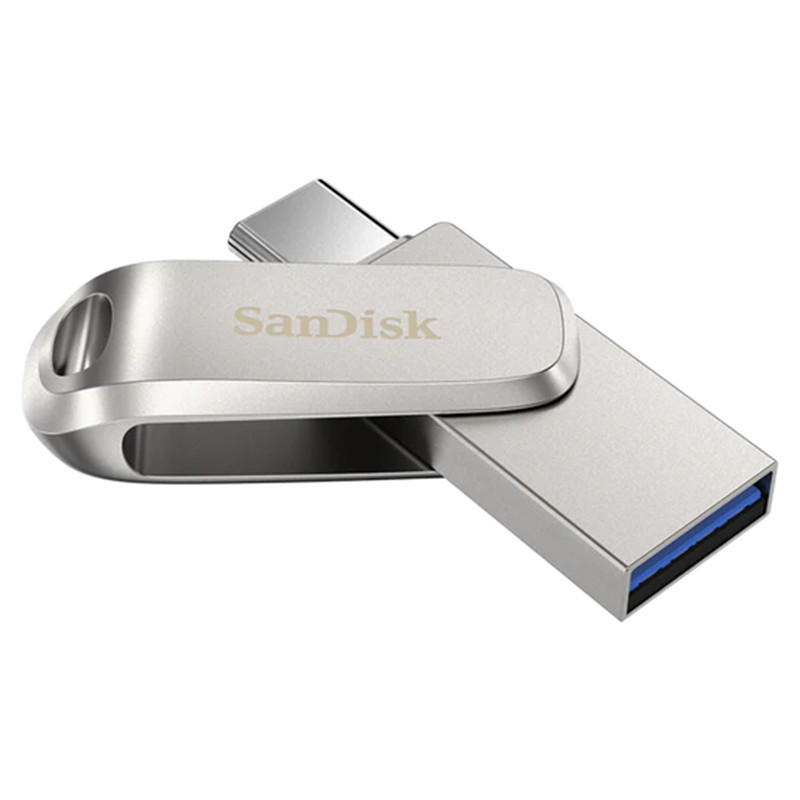 فلش مموری سن دیسک مدل Luxe ظرفیت 32 گیگابایت سرعت خواندن 150 مگابایت بر ثانیه اتصال USB-C طراحی ساده و وزن 19 گرم