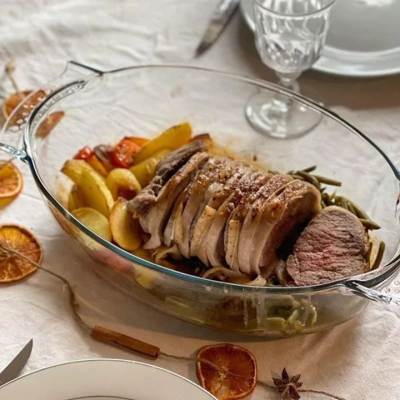 ظرف پخت پیرکس مدل مرغ خوری کد 58L