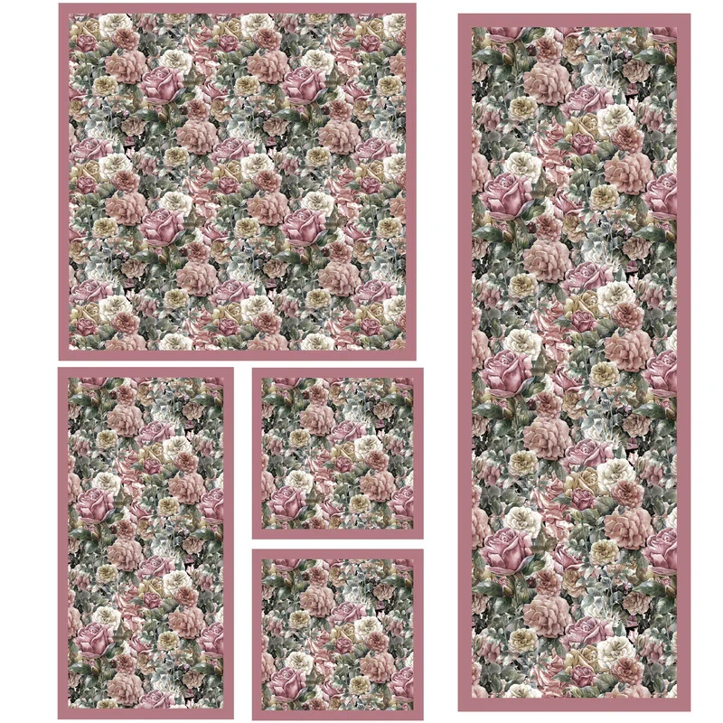 ست رومیزی پنج تکه طرح گل کد 985