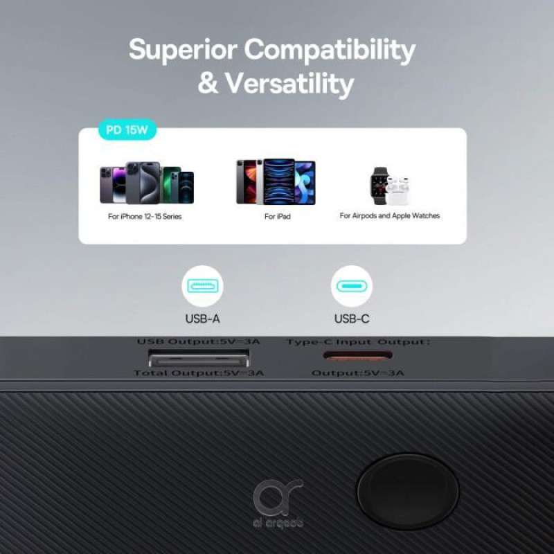 پاوربانک باسئوس 15 وات مدل Airpow Lite PPAP-10A