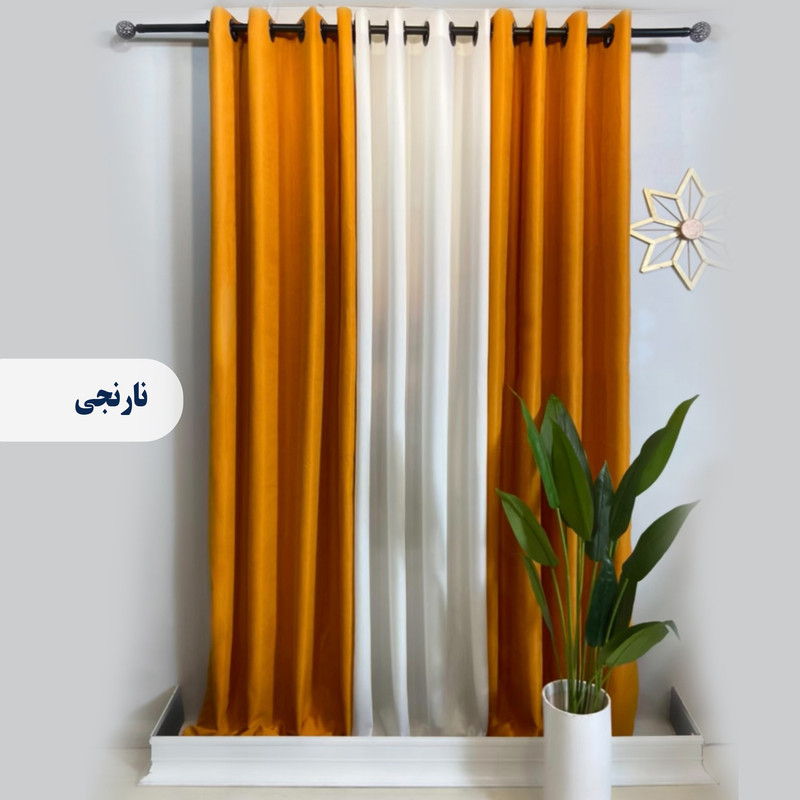 پرده پانچ مدل کتان هازان سایز 280 × 140 سانتی‌متر