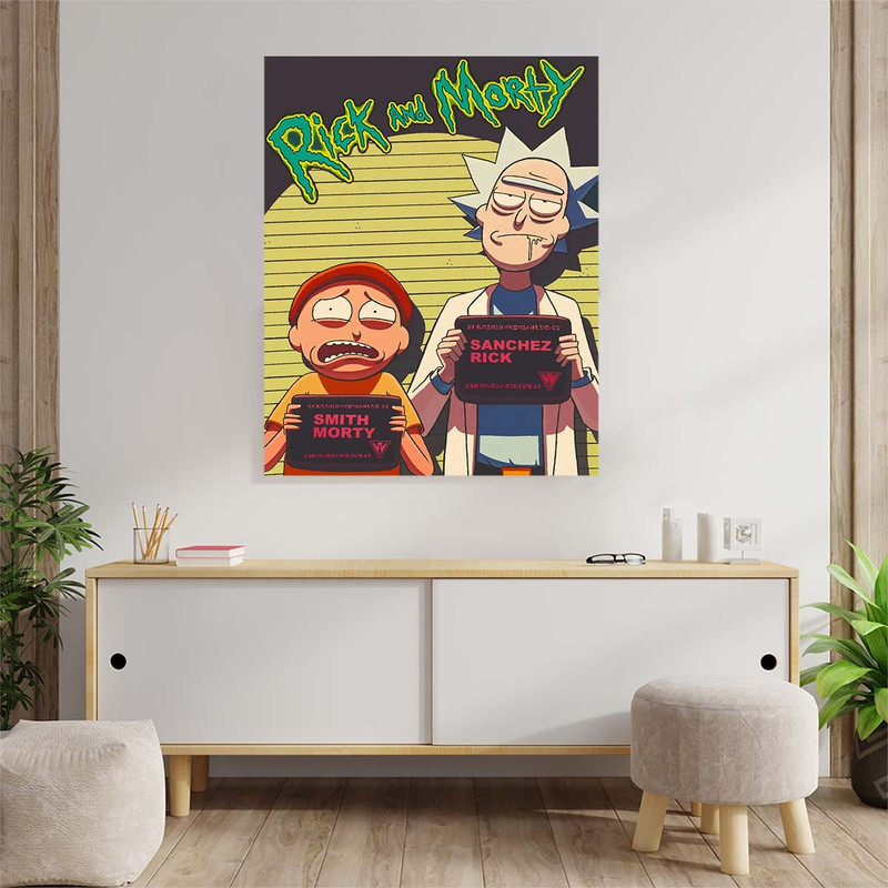 تابلو شاسی مدل Rick and Morty کد S-5046