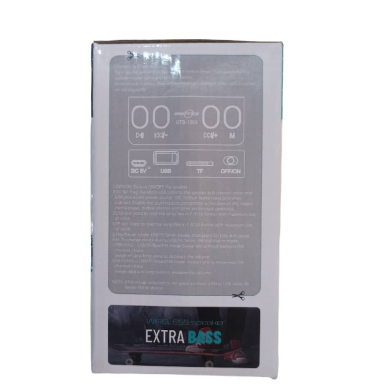 اسپیکر بلوتوثی قابل حمل مدل gts-1363
