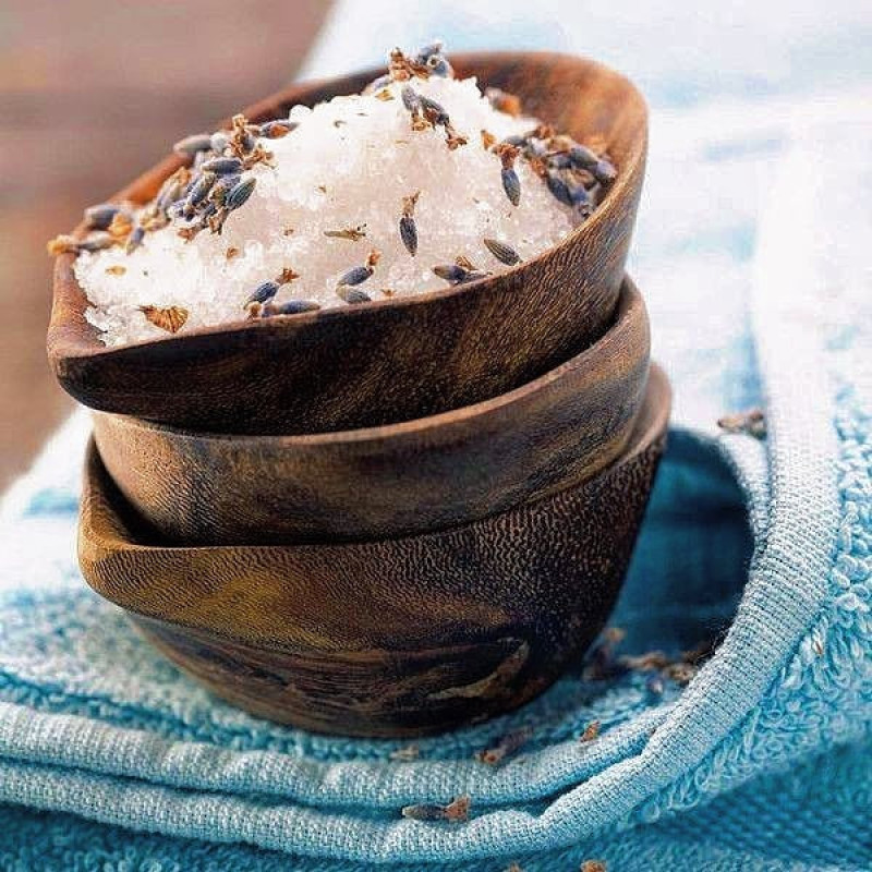نمک حمام رز گلد مدل LAVENDER وزن 1000 گرم