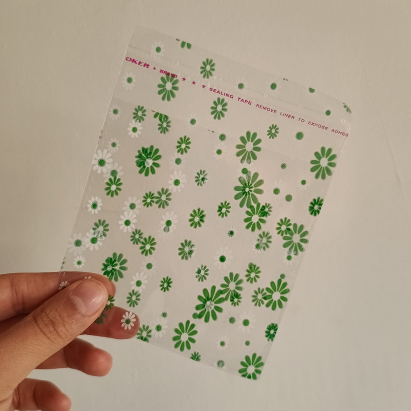 پلاستیک بسته بندی مدل 10×10طرح بابونه بسته 50 عددی