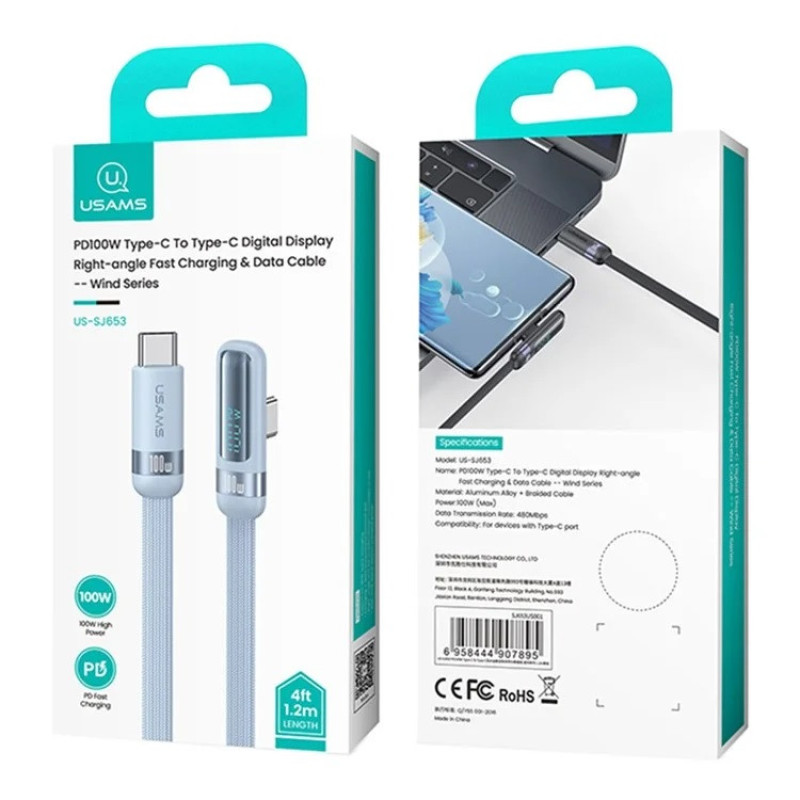 کابل Usb-c یوسمز مدل SJ653 طول 1.2 متر
