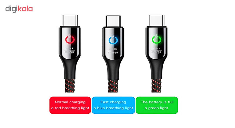 کابل تبدیل USB به USB-C باسئوس مدل C-Shaped طول 1 متر