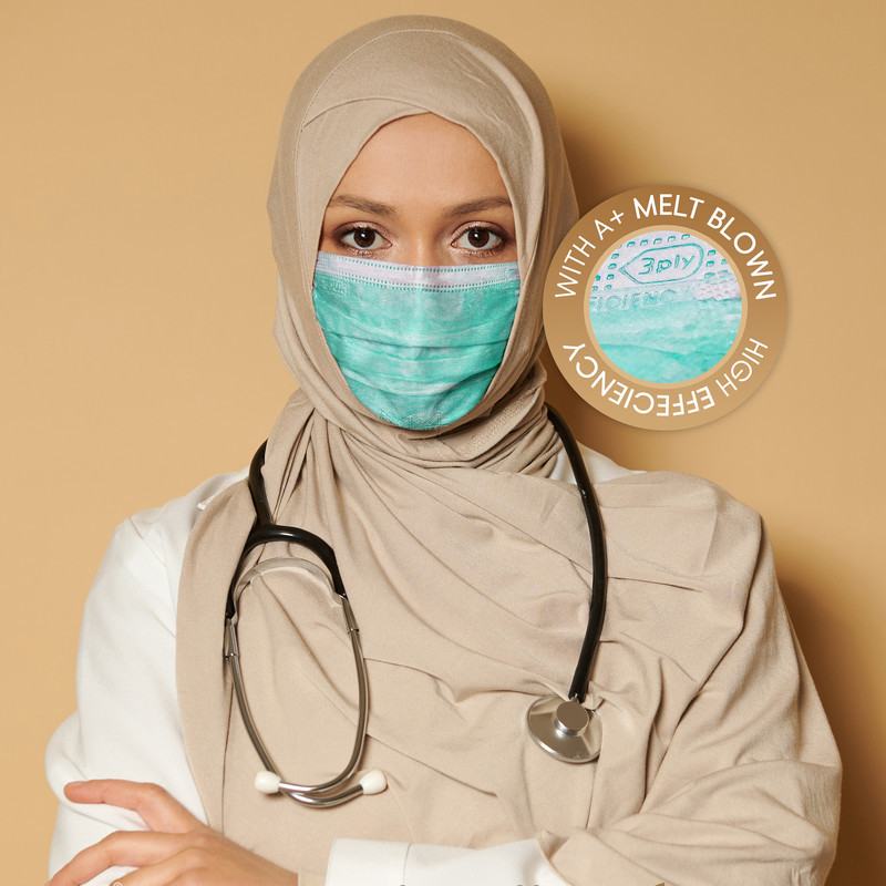 ماسک تنفسی مداکس مدل سه لایه ی ویژه مجموعه 50 عددی