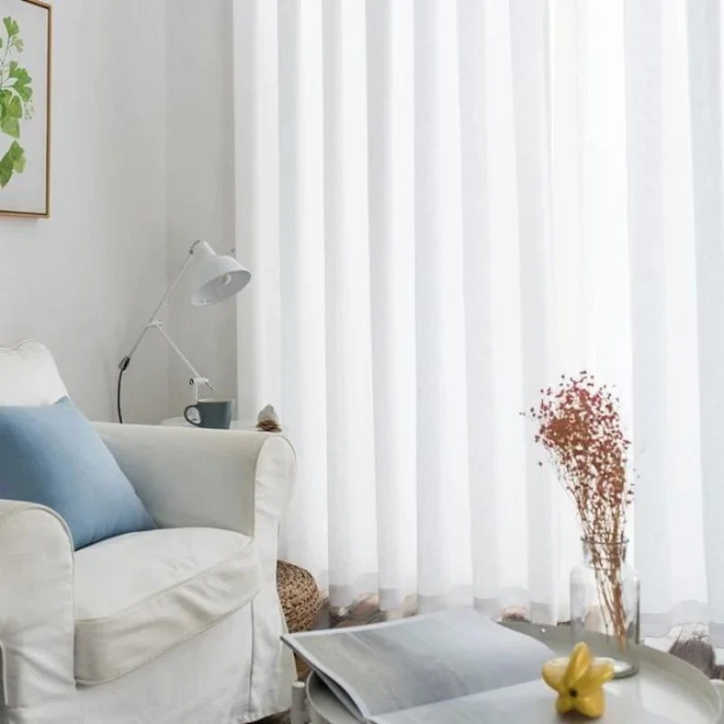 پرده پرندک مدل مینیمال حریر شاین به همراه چوب پرده سایز 200x280 سانتی متر