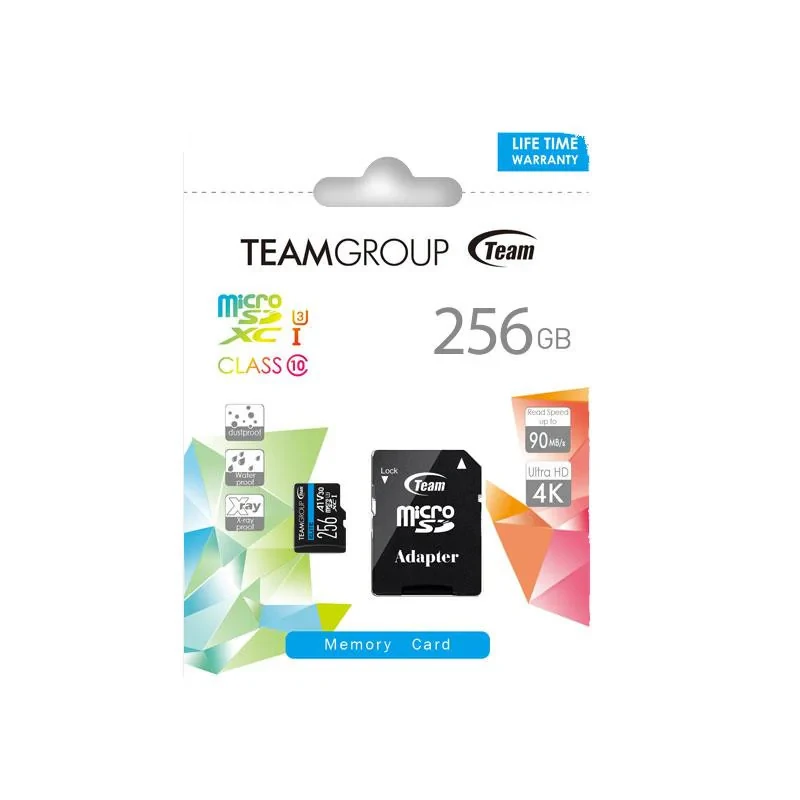 کارت حافظه microSDXC تیم گروپ مدل ELITE کلاس 10 استاندارد UHS-I U3 سرعت 100MBps ظرفیت 256 گیگابایت