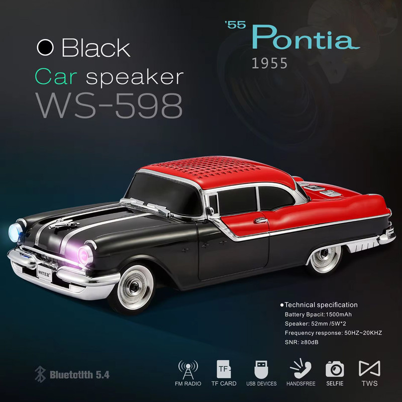 اسپیکر بلوتوثی قابل حمل وستر مدل WSTER WS-598