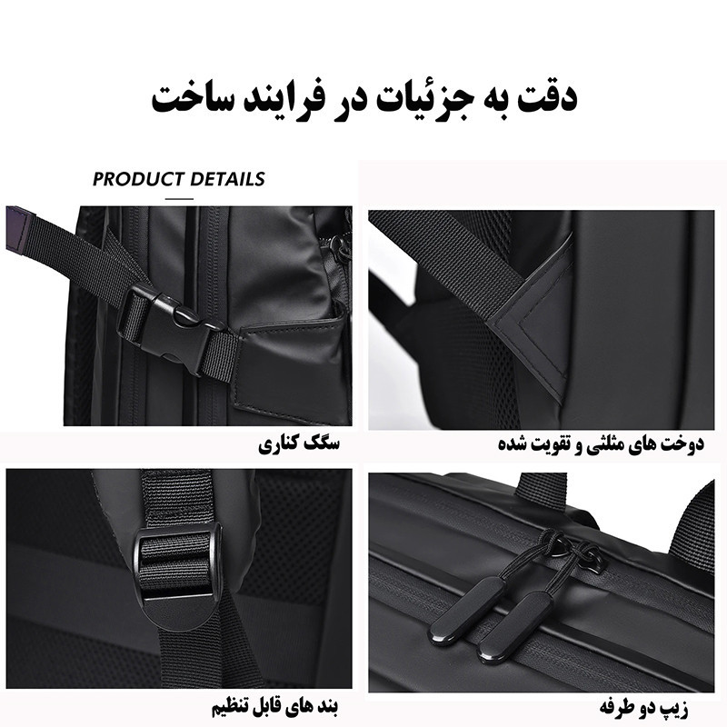 کوله پشتی لپ تاپ مدل 102 مناسب برای لپ تاپ سایز 15.6 اینچی