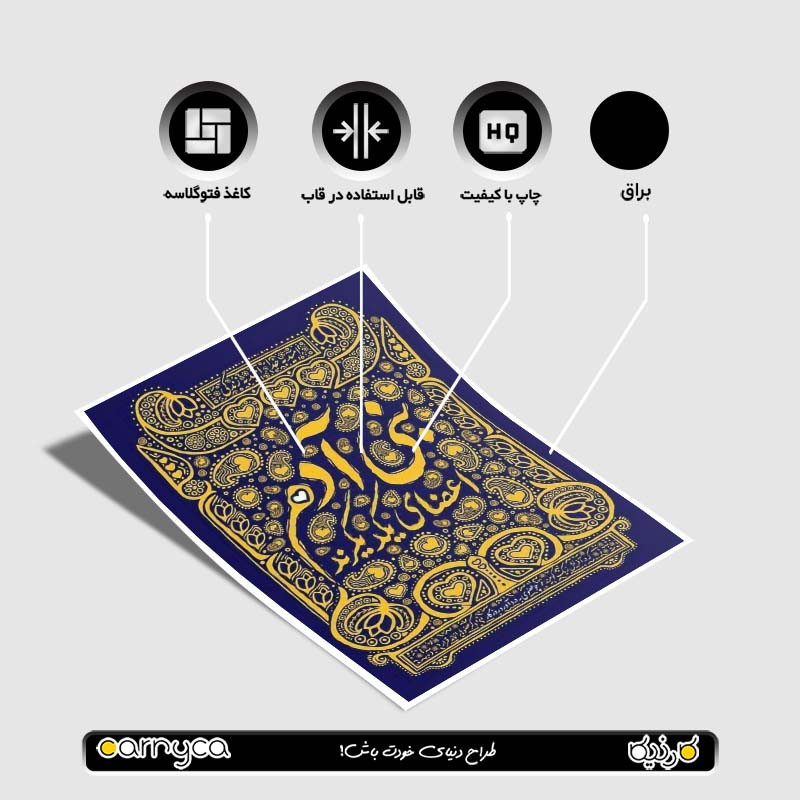 پوستر کارنيکا طرح ایران Iran کد 95765 مجموعه 8 عددی