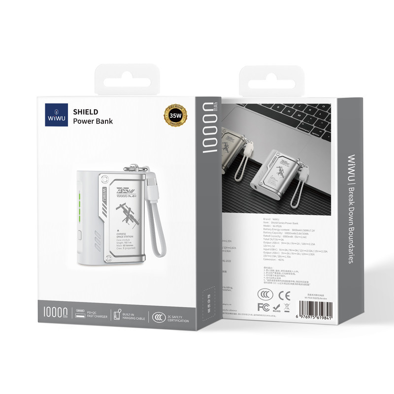 پاوربانک 35 وات ویوو مدل Wi-P026 ظرفیت 10000 میلی‌آمپرساعت