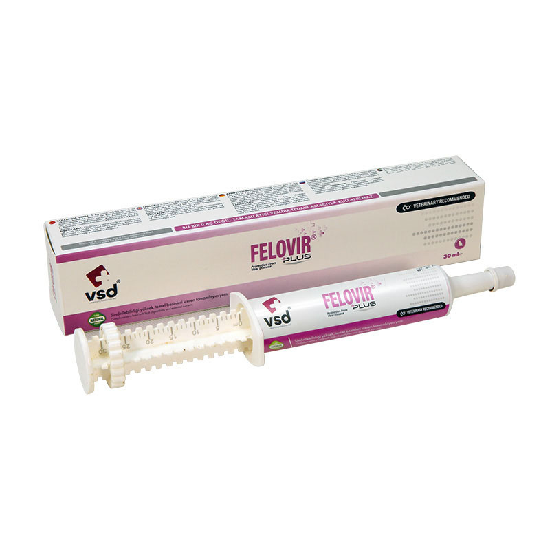 خمیر ضد بیماری ویروسی گربه وی اس دی مدل  Felovir حجم 30 میلی لیتر