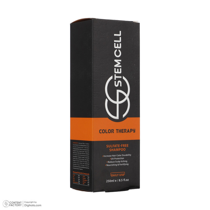 شامپو مو استم سل مدل Sulfate Free مناسب موهای رنگ شده و هايلايت شده حجم 250 ميلی ليتر