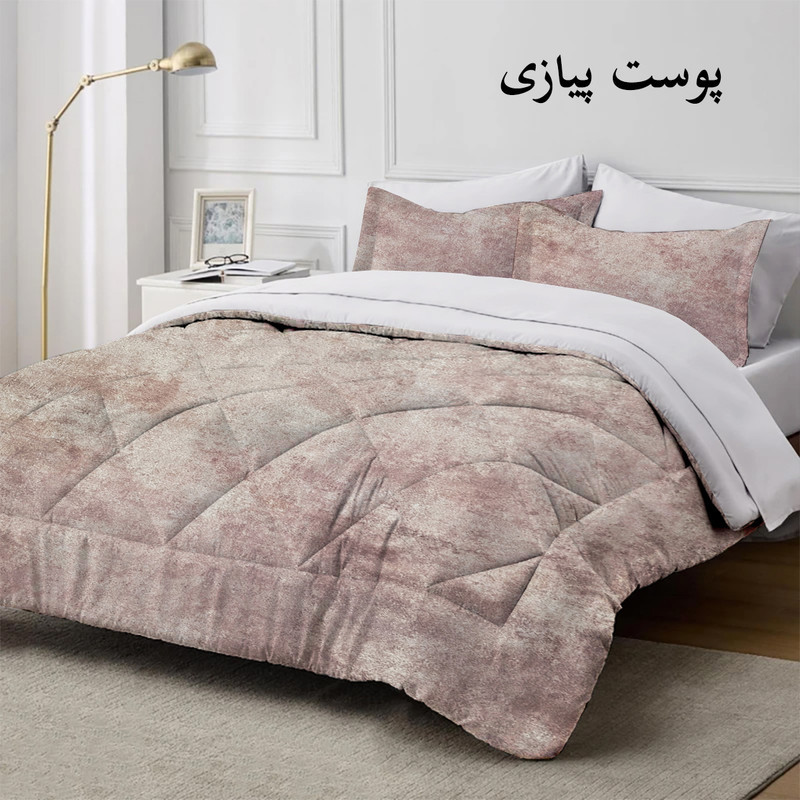 سرویس روتختی دونفره 6 تکه نوپه هوم مدل مخمل پتینه 1021