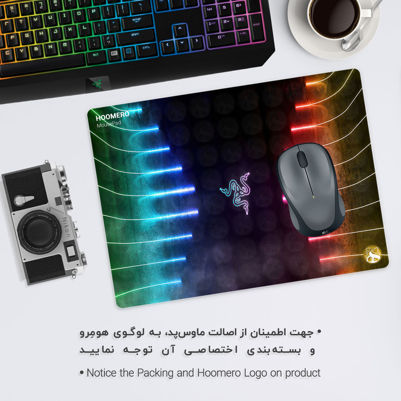ماوس پد هومرو مدل A2634 طرح Razer gaming Consumer electronics company
