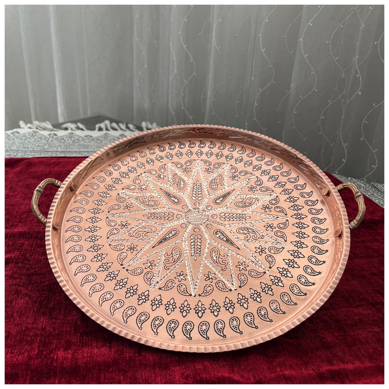 سینی مسی مدل الماس تراش کد31