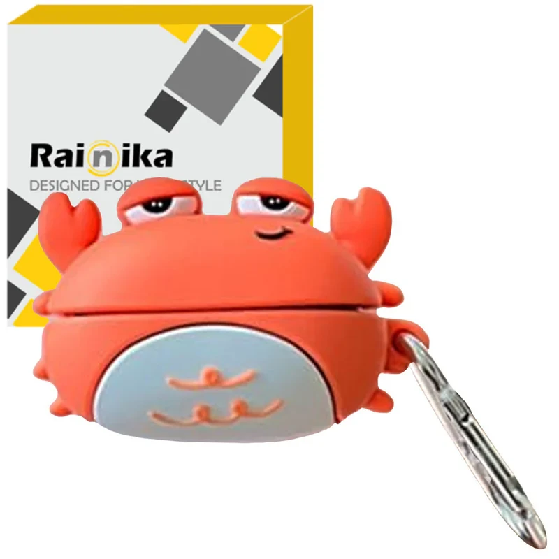 کاور رینیکا مدل Buds Cute Crab مناسب برای کیس هدفون بی سیم سامسونگ Galaxy Buds Live  Buds Pro  buds 2  buds 2 pro  Fe