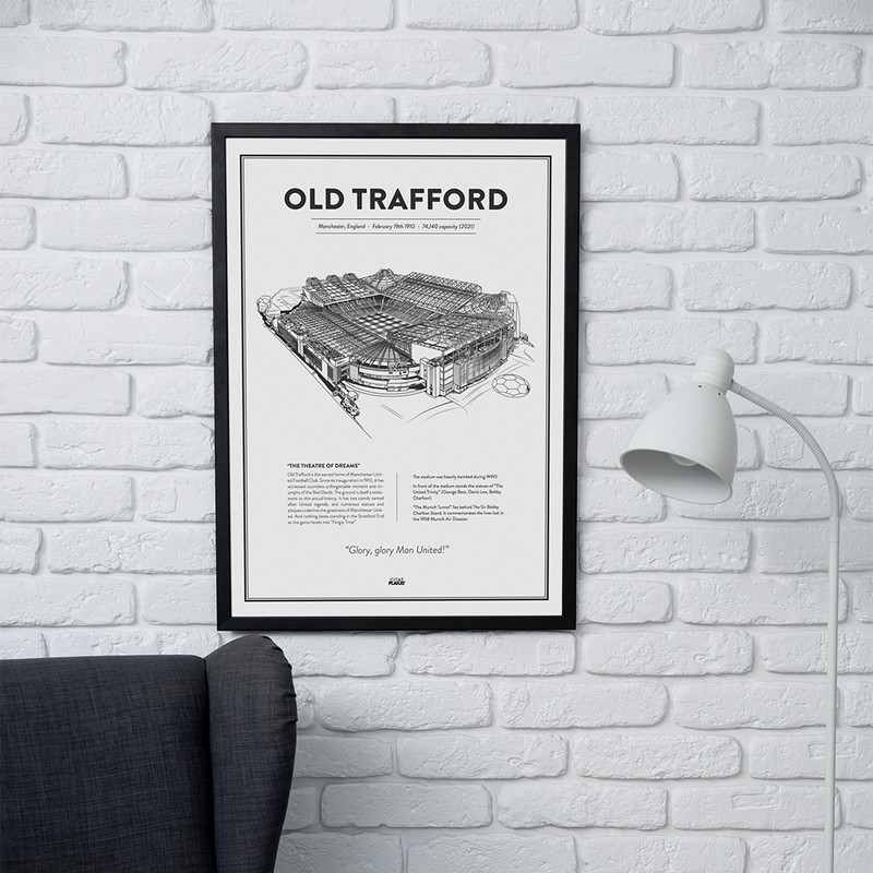 تابلو مدل دیواری طرح اولدترافورد Old Trafford منچستر یونایتد کد FD005
