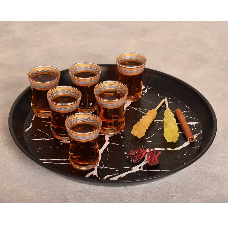 سینی مهروز مدل S-6002-86 طرح سنگ