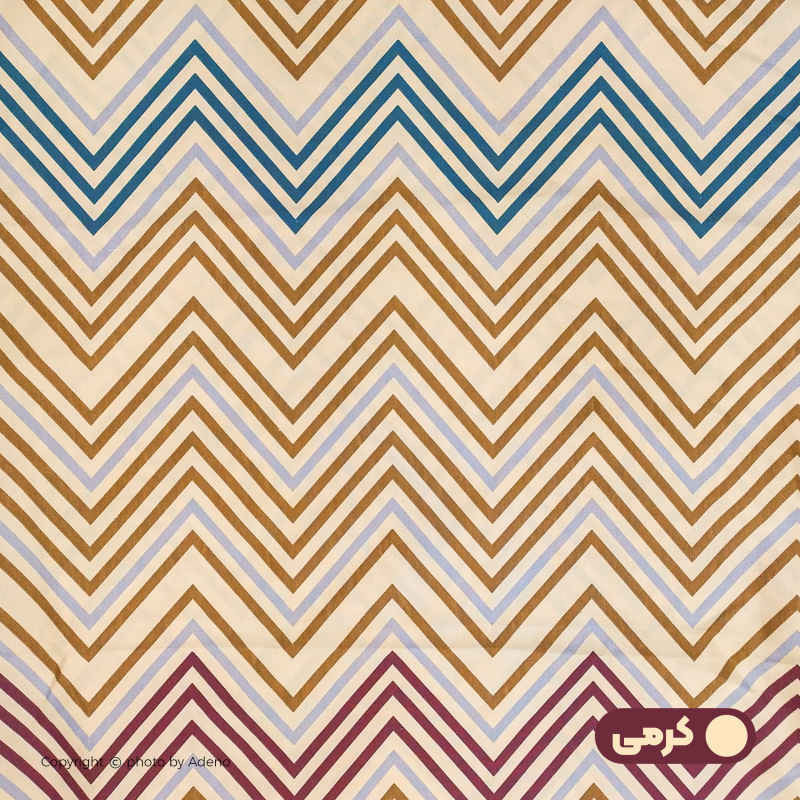 روکش لحاف آدنو مدل Zigzag کد IR38 یک نفره سایز 160x220 سانتی متر