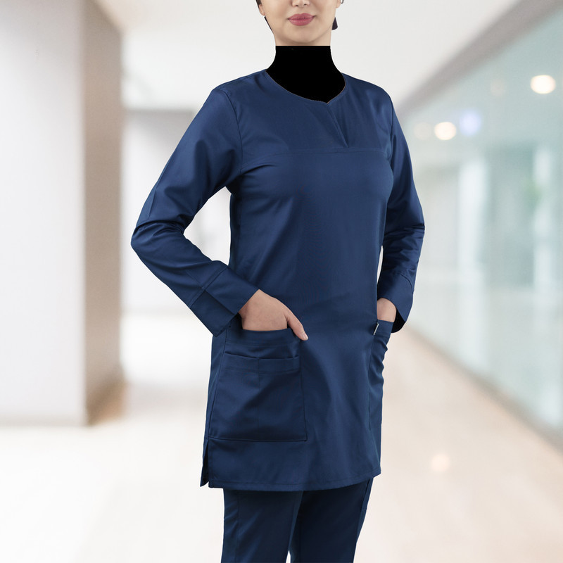 ست روپوش و شلوار اتاق عمل زنانه خضرا مدل اسکراب کد 38031