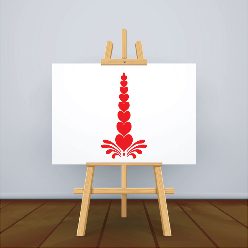 شابلون طرح قلب فانتزی ستونی کد 30cm