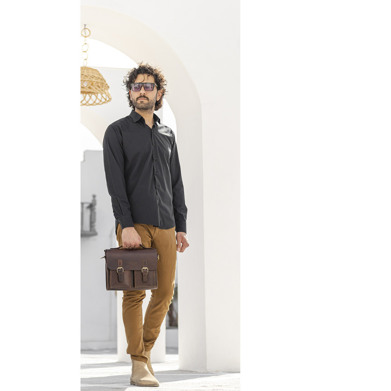 کیف رودوشی چرم بارثاوا مدل 1259