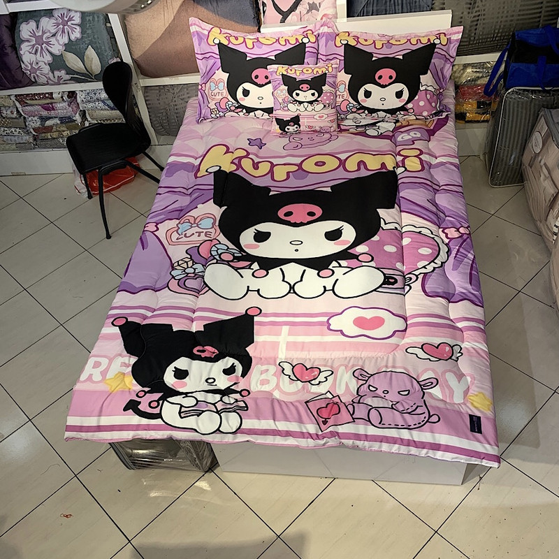 سرویس خواب مدل کرومی kuromi کد 518 یک نفره 5 تکه