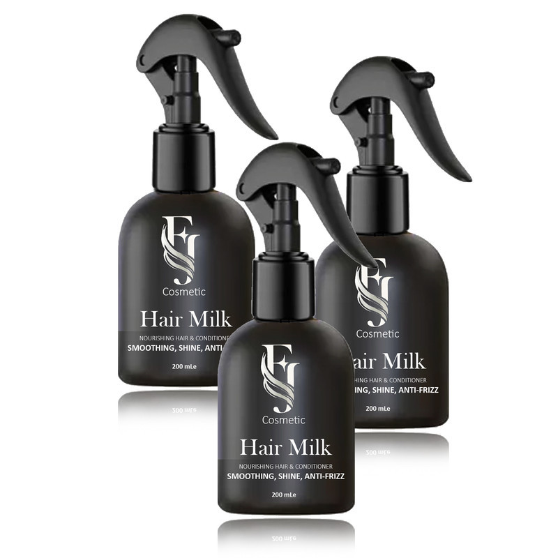اسپری صاف کننده و ضد وز مو افجه مدل HAIR MILK03 حجم 200 میلی لیتر مجموعه 3 عددی