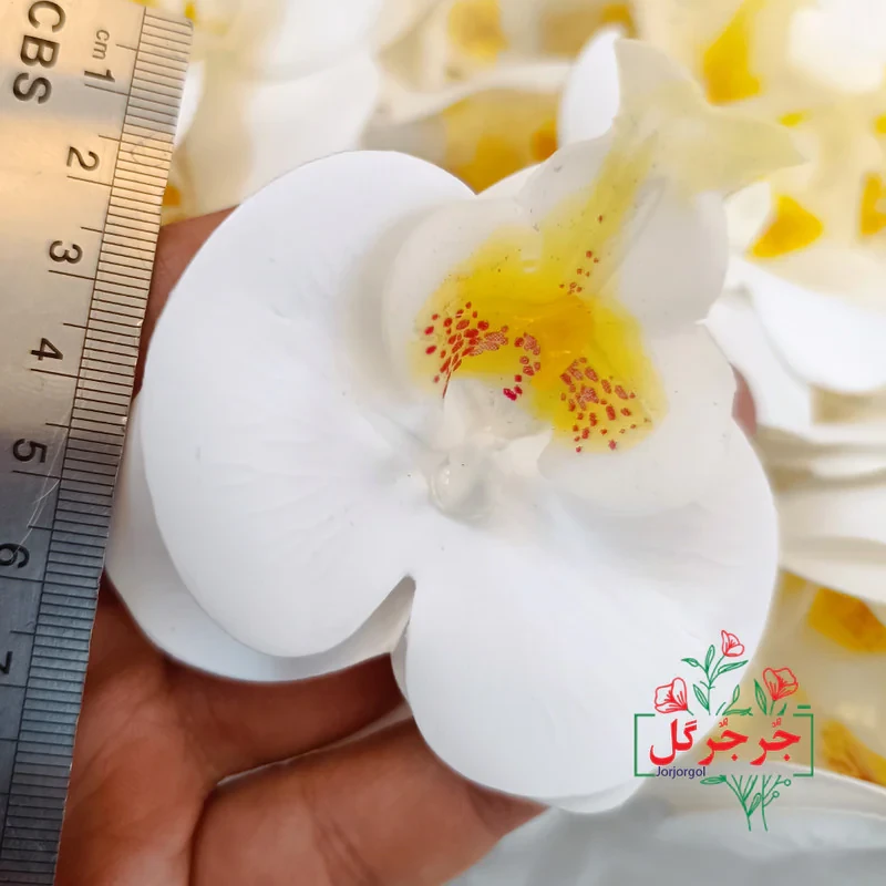گل مصنوعی جُرجُرگل مدل سرگل ارکیده لمسی بسته 10 عددی