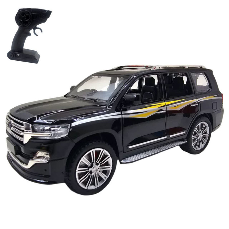 ماشین بازی کنترلی ناب سل مدل تویوتا لندکروز فلزی شارژی چراغدار Toyota Land Cruiser Rechargeable Remote Control Game Machine