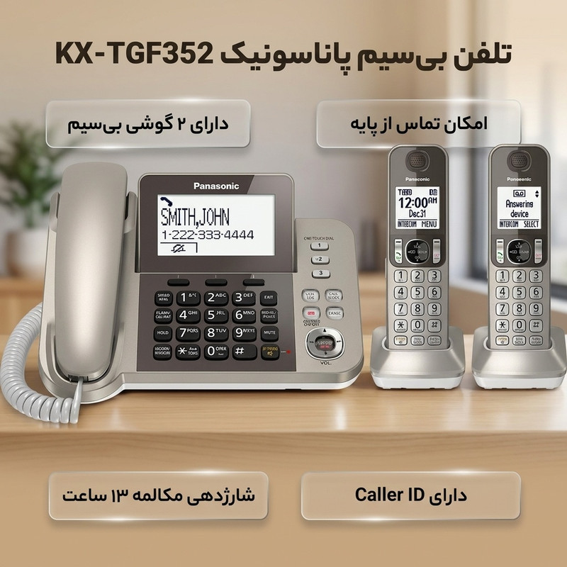 تلفن بی‌سیم پاناسونیک مدل KX-TGF352