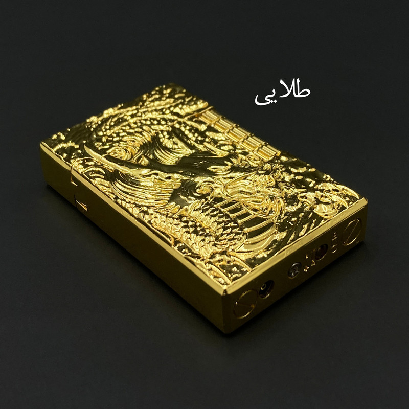 فندک گازی مدل چرخ بغل طرح اژدها کد DKD-1981