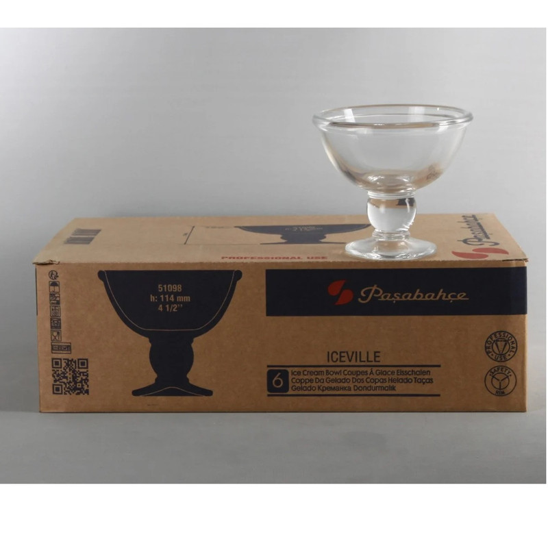بستنی خوری پاشاباغچه مدل آیس ویل گرد 51098 بسته شش عددی