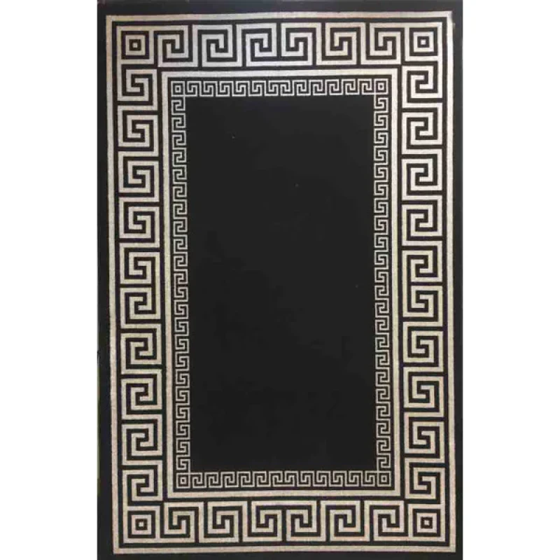 فرش ماشین ساوین طرح 4093 زمینه مشکی