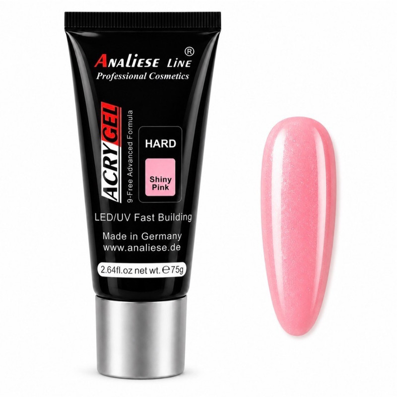 پلی ژل کاشت ناخن آنالیز  مدل shiny حجم 75 میلی‌لیتر رنگ
صورتی براق