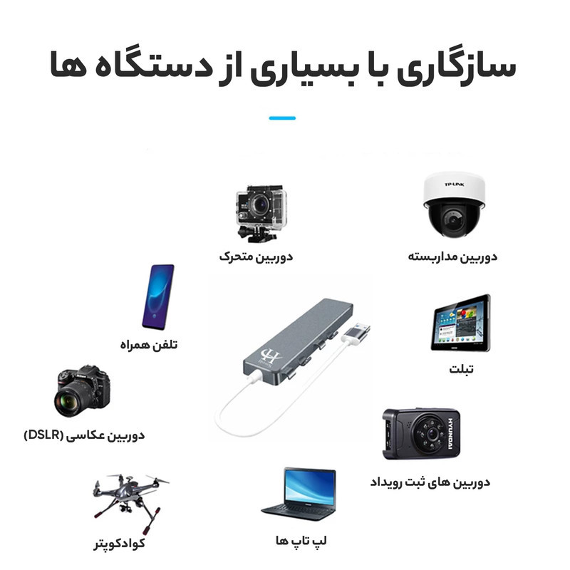 هاب 4 پورت USB 3.0 هارمن مدل HR-USB3000