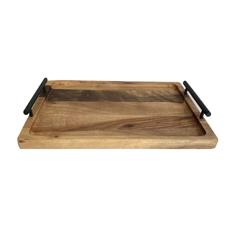 سینی دسته دار مدل چوبی سایز 24*35 سانتی متر