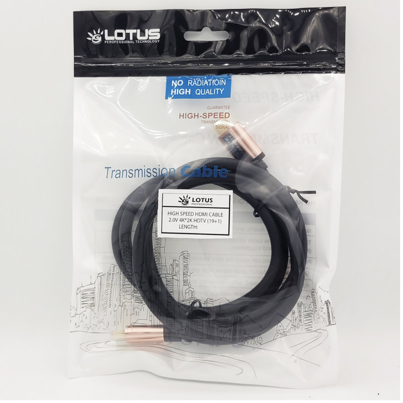 کابل HDMI لوتوس مدل ROSE GOLD 4K-VER2.0 طول 5 متر