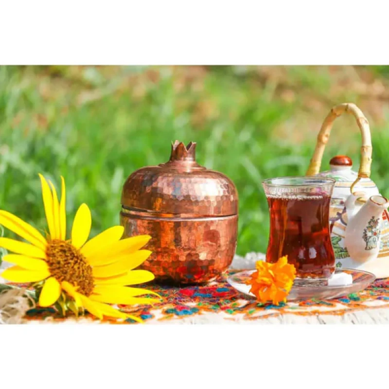 قندان مسی طرح انار کد ZH05.3