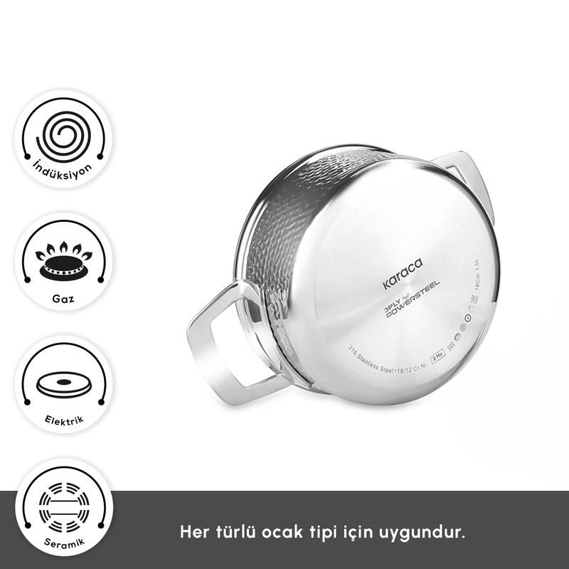 سرویس قابلمه استیل 8 پارچه کاراجا مدل Voyager